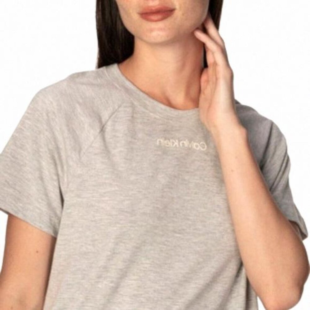 💖MEGA SALE💖Calvin Klein QS6701-060 Women's Comfort T-Shirt Cotton Gray Blended - Picture 5 of 9